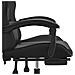 Sedia da Gaming Girevole Poggiapiedi Nero in Similpelle - Foto miniatura 2