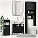 Mobile Lavabo Bagno Rovere Nero 60x30x60cm Legno Multistrato - Foto miniatura 1