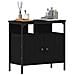 Mobile Lavabo Bagno Rovere Nero 60x30x60cm Legno Multistrato - Foto miniatura 6