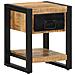 Comodino 35x34x45 Cm In Legno Massello Mango Grezzo - Foto miniatura 1