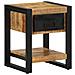 Comodino 35x34x45 Cm In Legno Massello Mango Grezzo - Foto miniatura 2