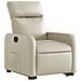 Poltrona Alzapersona Reclinabile Crema In Similpelle - Foto miniatura 3