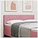 Testata letto  con bottoni a cristallo imbottita rosa 140 cm in velluto - Foto miniatura 2