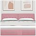 Testata letto  con bottoni a cristallo imbottita rosa 140 cm in velluto - Foto miniatura 3
