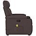 Poltrona Alzapersona Massaggi Reclinabile Marrone Scuro Tessuto - Foto miniatura 6