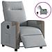 Poltrona Elettrica Reclinabile Grigio Chiaro in Tessuto - Foto miniatura 1