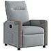 Poltrona Elettrica Reclinabile Grigio Chiaro in Tessuto - Foto miniatura 5