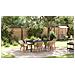 Set da pranzo giardino 7 pezzi Beige in polirattan - Foto miniatura 5