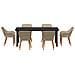 Set da pranzo giardino 7 pezzi Beige in polirattan - Foto miniatura 8