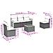 Set Divano da Giardino 6 pz con Cuscini Beige in Polyrattan - Foto miniatura 7