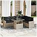 Set Divani da Giardino 7pz con Cuscini Grigio Chiaro Polyrattan - Foto miniatura 2