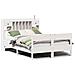 Letto Libreria senza Materasso Bianco 150x200 cm Legno di Pino - Foto miniatura 1