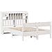 Letto Libreria senza Materasso Bianco 150x200 cm Legno di Pino - Foto miniatura 3