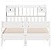 Letto Libreria senza Materasso Bianco 150x200 cm Legno di Pino - Foto miniatura 4
