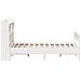 Letto Libreria senza Materasso Bianco 150x200 cm Legno di Pino - Foto miniatura 5