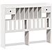 Letto Libreria senza Materasso Bianco 150x200 cm Legno di Pino - Foto miniatura 7