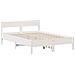 Letto Libreria senza Materasso Bianco 150x200 cm Legno di Pino - Foto miniatura 8