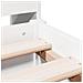 Letto Libreria senza Materasso Bianco 150x200 cm Legno di Pino - Foto miniatura 9