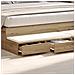 Cassetti per letto  Rovere artigianale 180x36,5x16,5 cm in legno ingegnerizzato - Foto miniatura 4