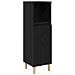 Armadio da bagno  Nero Rovere 30x30x100 cm Legno ingegnerizzato - Foto miniatura 1