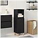 Armadio da bagno  Nero Rovere 30x30x100 cm Legno ingegnerizzato - Foto miniatura 2