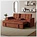 Noho Divano Letto A 3 Posti In Velluto A Coste Terracotta - Foto miniatura 1