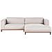 Divano Angolare 4 Posti Veng Tessuto Beige Chiaro Lato Sinistro - Foto miniatura 2