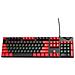 Tastiera Meccanica Cablata Retroilluminata Arcobaleno Interruttore Blu Hot-swappable 104 Tasti Black/red - Foto miniatura 1