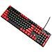 Tastiera Meccanica Cablata Retroilluminata Arcobaleno Interruttore Blu Hot-swappable 104 Tasti Black/red - Foto miniatura 3