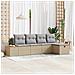Set Divano da Giardino 5 pcs Beige 55 x 62 x 69 cm Poly Rattan - Foto miniatura 2