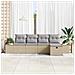 Set Divano da Giardino 5 pcs Beige 55 x 62 x 69 cm Poly Rattan - Foto miniatura 3
