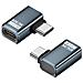 Adattatore Usb-c Femmina A Maschio Laterale 240w 80gbps - Confezione Da 2 Grey - Foto miniatura 3