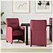 Sedie da Pranzo con Ruote 2 pcs Rosso vino 57 x 67 x 95 cm - Foto miniatura 2