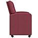 Sedie da Pranzo con Ruote 2 pcs Rosso vino 57 x 67 x 95 cm - Foto miniatura 5