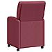 Sedie da Pranzo con Ruote 2 pcs Rosso vino 57 x 67 x 95 cm - Foto miniatura 6