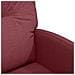 Sedie da Pranzo con Ruote 2 pcs Rosso vino 57 x 67 x 95 cm - Foto miniatura 7