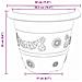 Vaso Rotondo per Fiori 24 pcs Nero Ø 26 x 21.5 cm Plastica - Foto miniatura 9