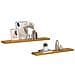 Scaffale da parete 2 pcs Beige 120 x 23,5 x 4 cm - Foto miniatura 3