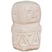 Statuetta Decorativa In Cemento Beige Con Motivo Tribale 5,5x10 Cm - Foto miniatura 1