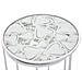 Coppia Tavolinetti White Harts In Ferro E Vetro Bianco - Ø 43 X H 60 E Ø 38 X H 55 Cm - Foto miniatura 5