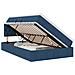 Letto con contenitore e LED con led Blu 120 x 190 cm Tessuto - Foto miniatura 1