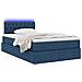 Letto con contenitore e LED con led Blu 120 x 190 cm Tessuto - Foto miniatura 3