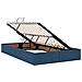 Letto con contenitore e LED con led Blu 120 x 190 cm Tessuto - Foto miniatura 7
