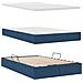 Letto con contenitore e LED con led Blu 120 x 190 cm Tessuto - Foto miniatura 9
