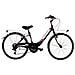 Bici Da Bambina Linea Venere Bimba Misura 24 Cambio 6v Bicicletta Da Ragazza Ven24cc City Bike Completa Di Accessori - 35 Nero Opaco Fuxia - Foto miniatura 1