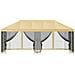 Gazebo con pareti laterali 6 x 3 m Crema Poliestere e Acciaio - Foto miniatura 3