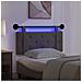 Testiera sospesa Con luce LED Grigio Similpelle - Foto miniatura 5