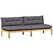 Unità Divano Centrale Acacia Chiaro e Grigio Scuro - Foto miniatura 1