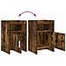 Comodini Rovere Fumo 40 x 36 x 60 cm Legno ingegnerizzato - Foto miniatura 9