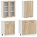 Unità Cucina LYON 8 pcs Rovere Sonoma Legno ingegnerizzato - Foto miniatura 3
